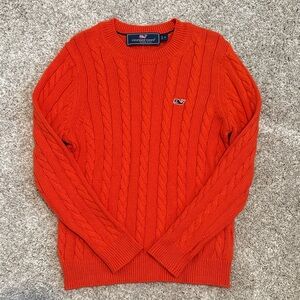 Vineyard Vines boys Vibrant Orange Crewneck Sweater. Size 6. Like new.